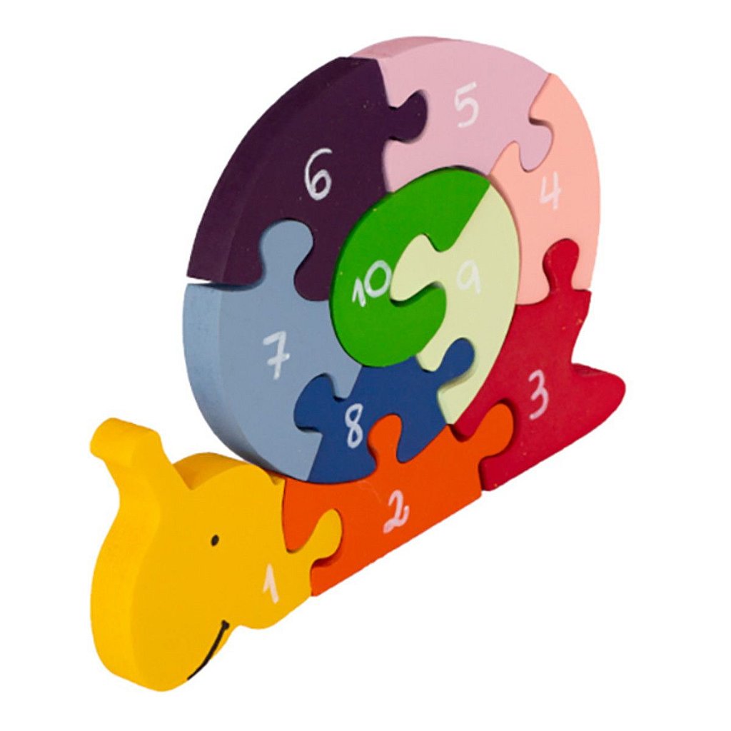 Caracol com Números - Quebra-Cabeça Educativo
