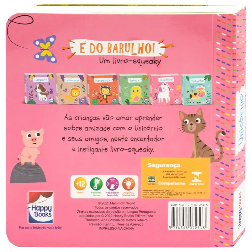 É do barulho! Um livro squeaky: Unicórnio
