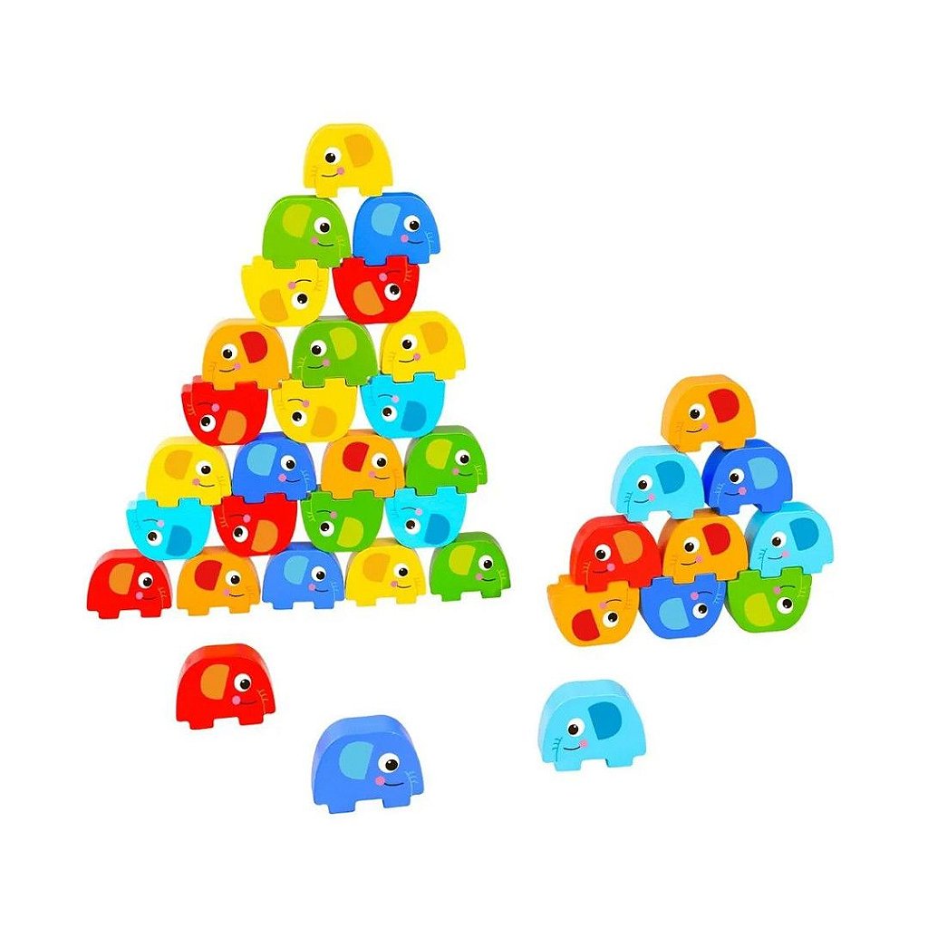 Jogo de Empilhar Elefantes Tooky Toy