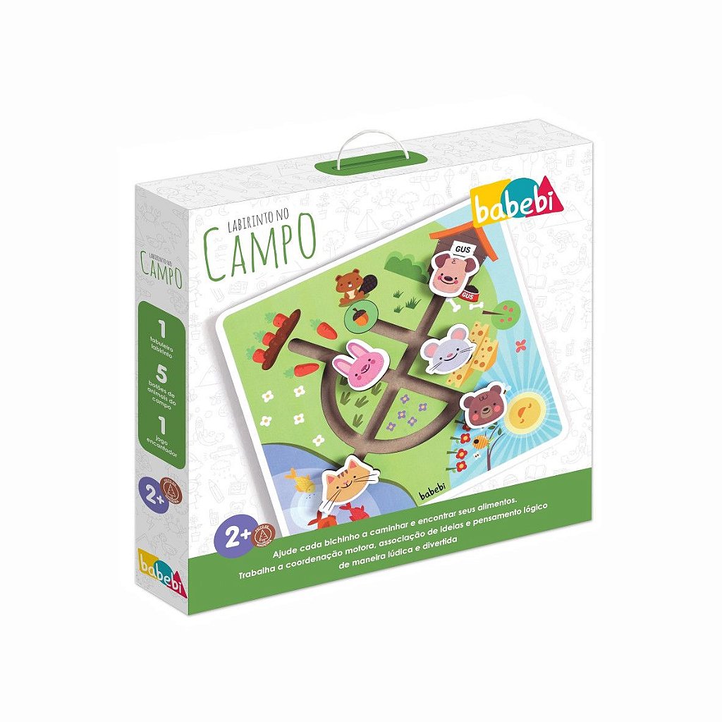 Labirinto Campo Brinquedo Educativo em Madeira