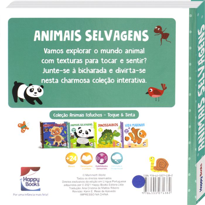Livro Animais Fofuchos - Toque e Sinta: Animais Selvagens