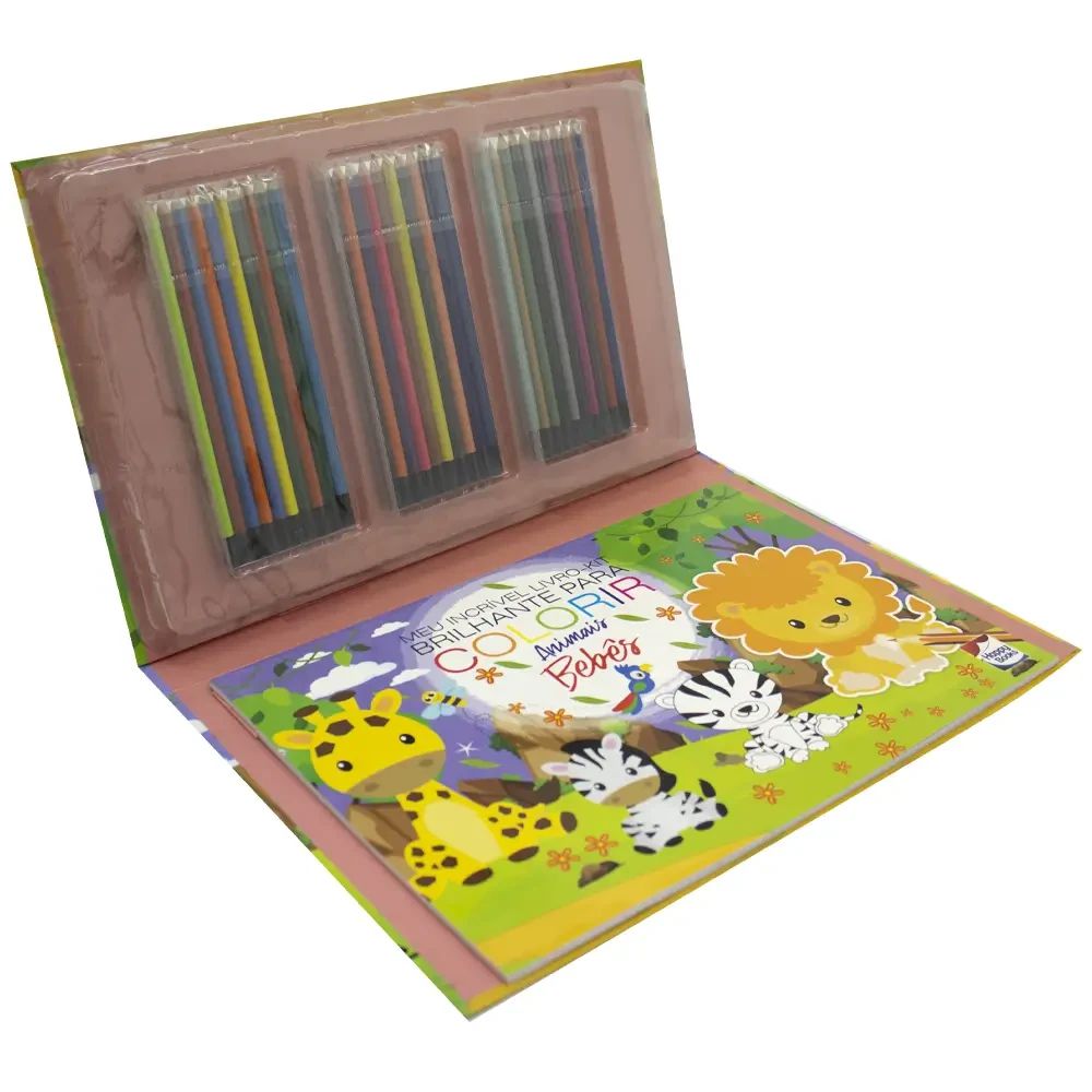 Meu Incrível LIVRO-KIT Brilhante para Colorir: Animais Bebês