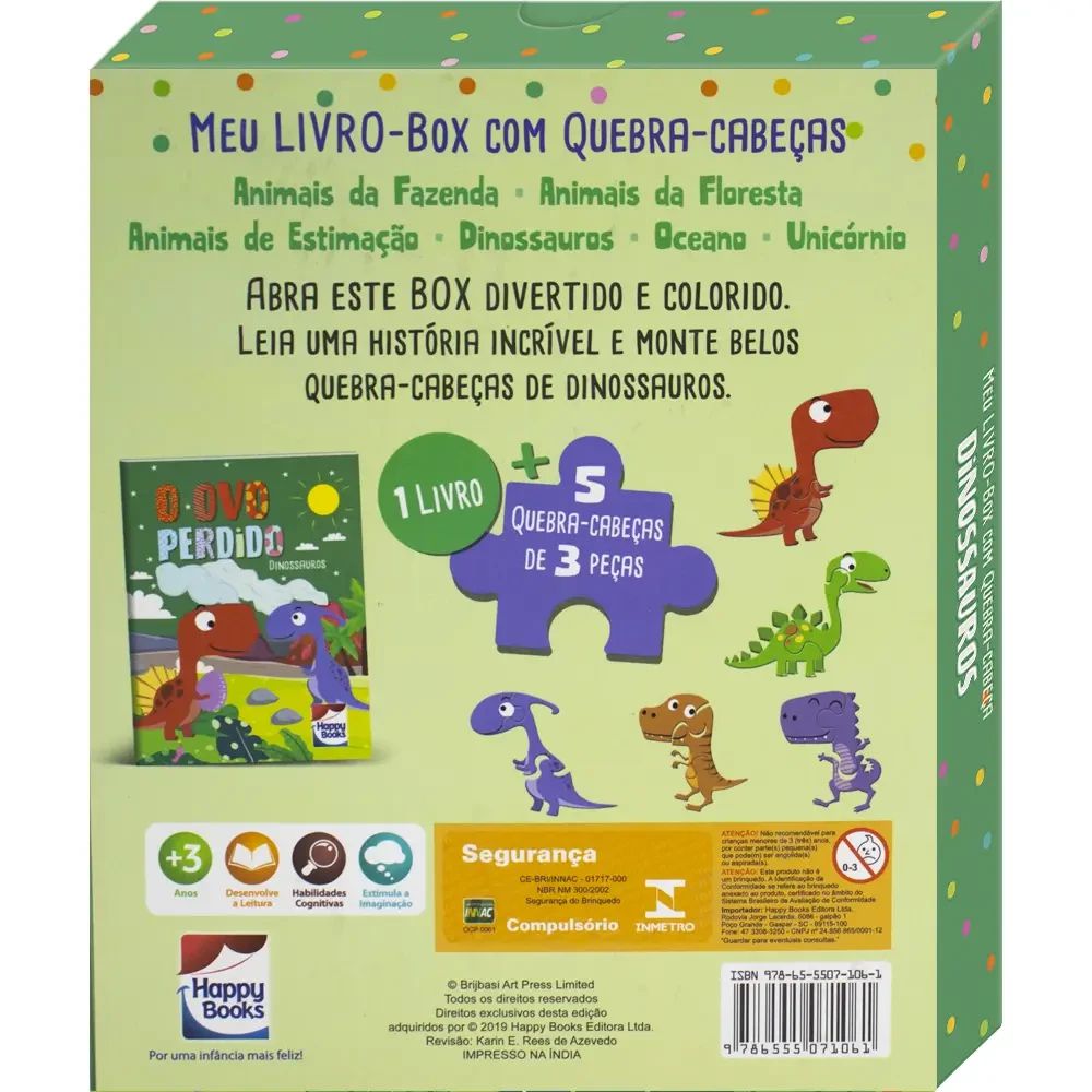 Meu LIVRO-Box com Quebra-cabeça: Dinossauros