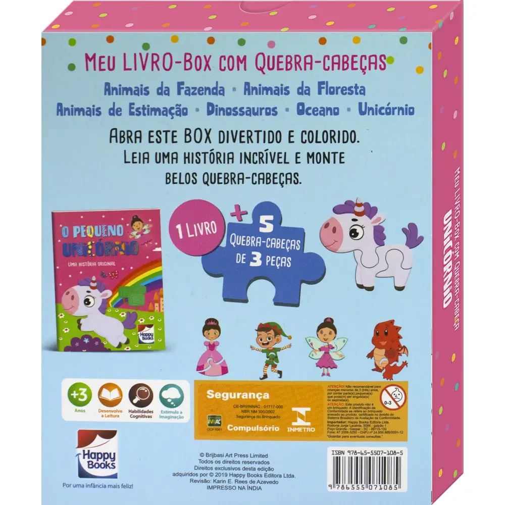 Meu LIVRO-Box com Quebra-cabeça: Unicórnio