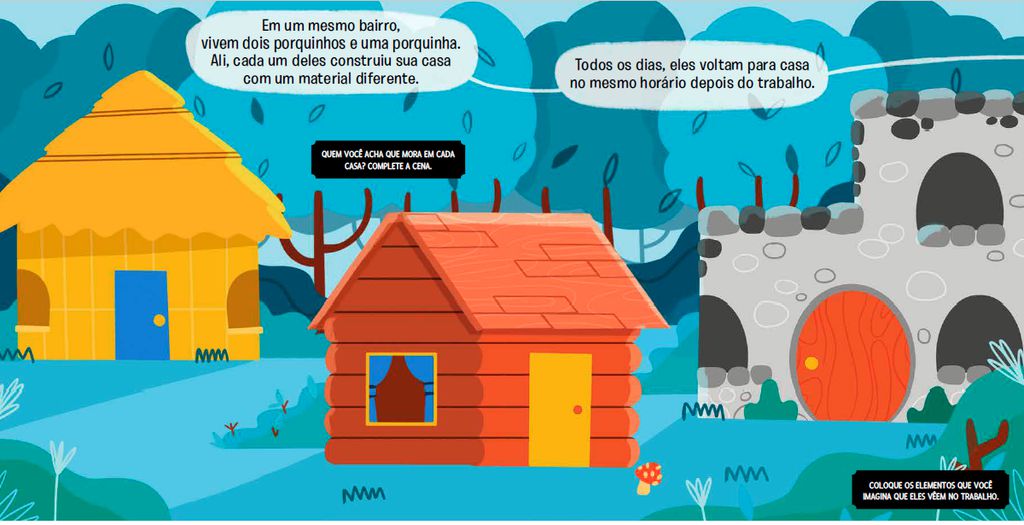 Livro Os Três Porquinhos com Ímãs