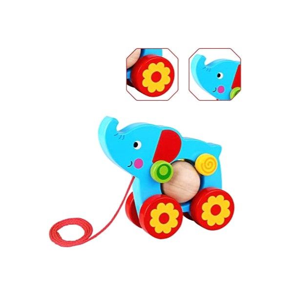 Puxar Super Elefante de Puxar em madeira - Took Toy