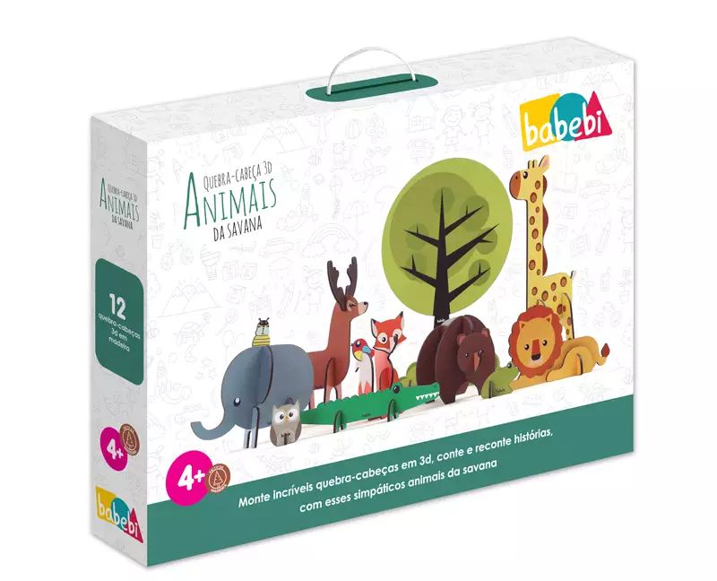Quebra-Cabeça 3D Animais da Savana