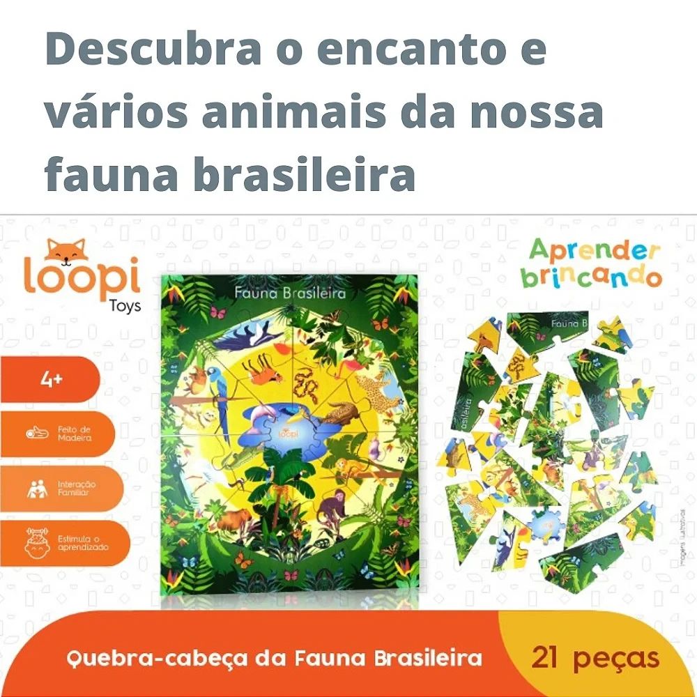 Quebra-Cabeça Fauna Brasileira