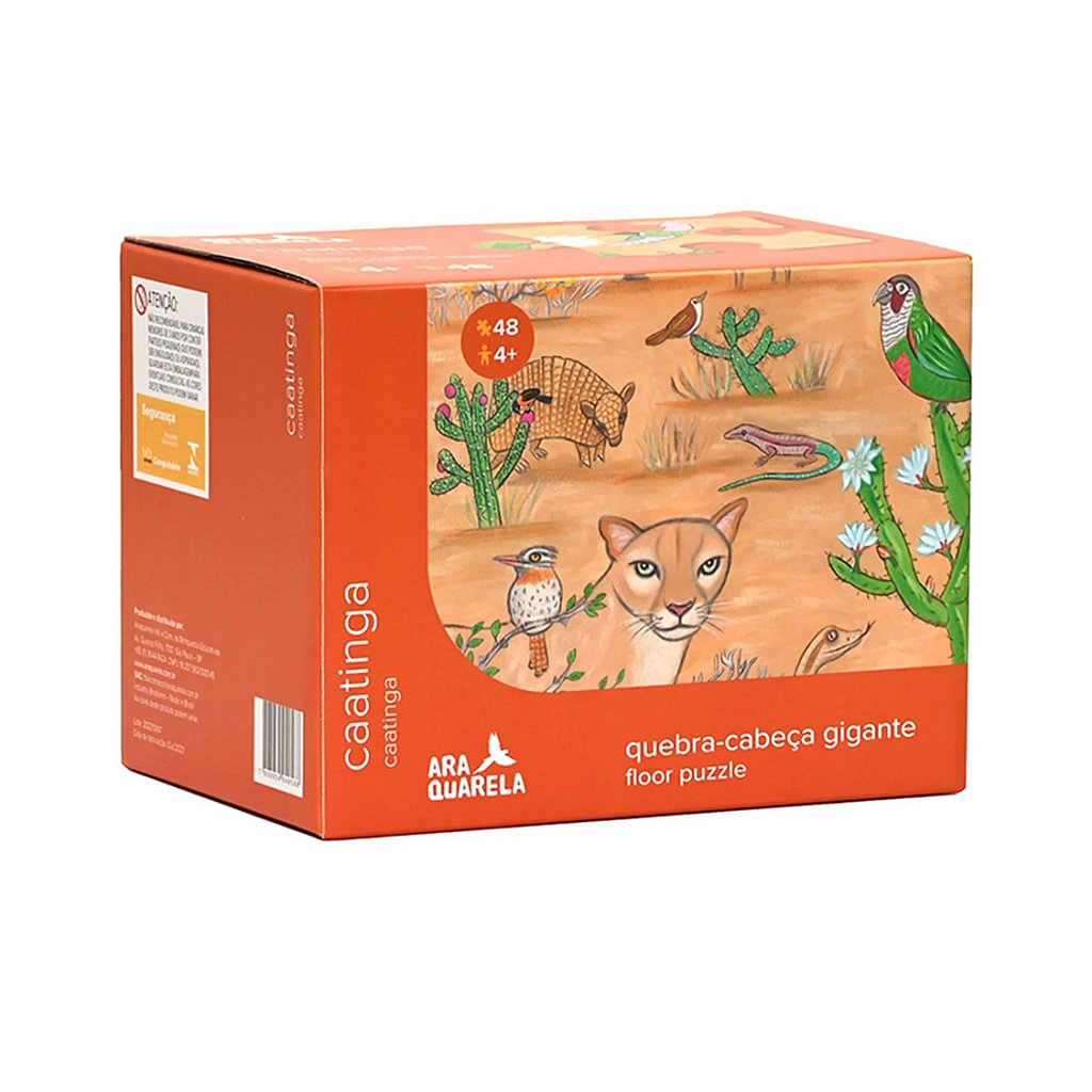 Jogo Quebra-cabeça 3d Animais Aquarela