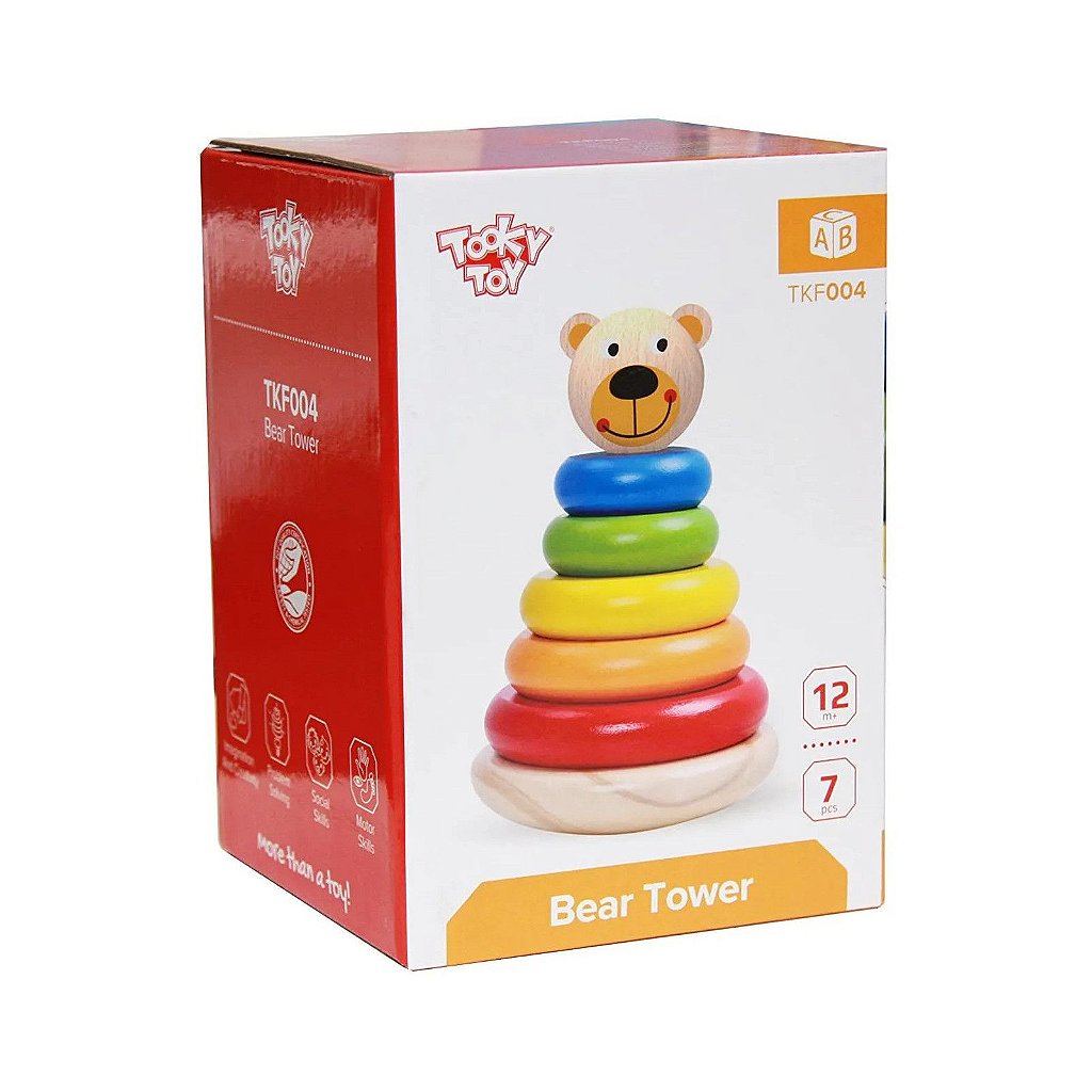 Urso – Bloco para Encaixe - Tooky Toy