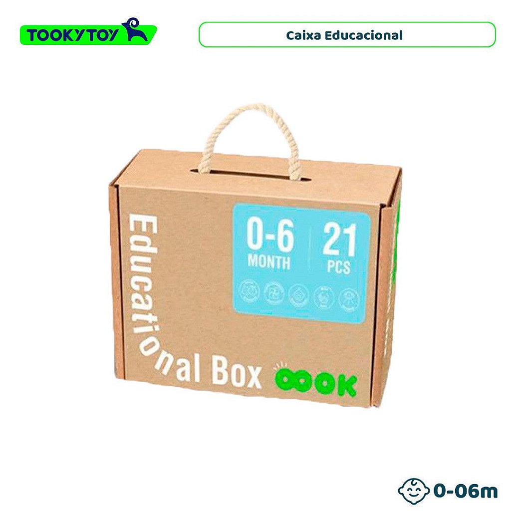 Caixa Educacional - 0 a 6 meses - 6 Brinquedos em 1 - Tooky Toy