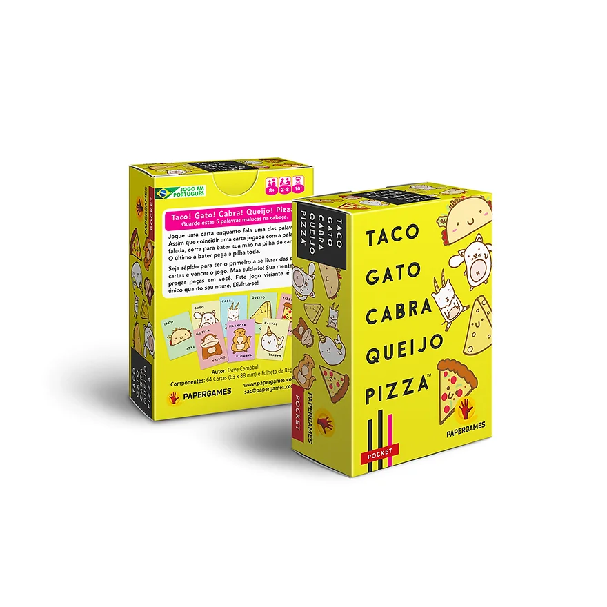 Taco Chapéu Bolo Presente Pizza- Jogo de Cartas PaperGames