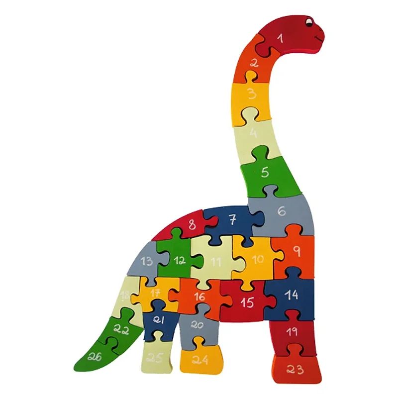 Quebra-Cabeça Gigante Dinossauro Alfabeto e Números
