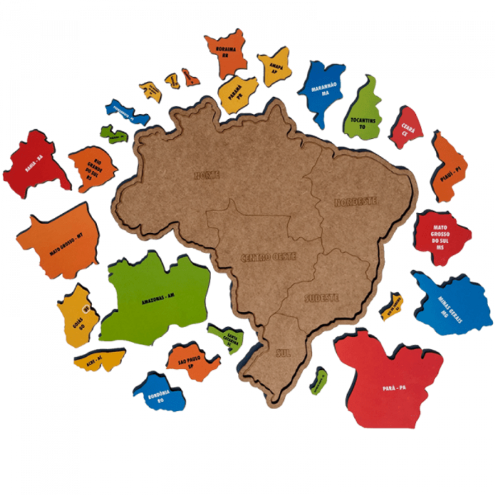 Quebra-Cabeça Mapa do Brasil e Regiões (G)