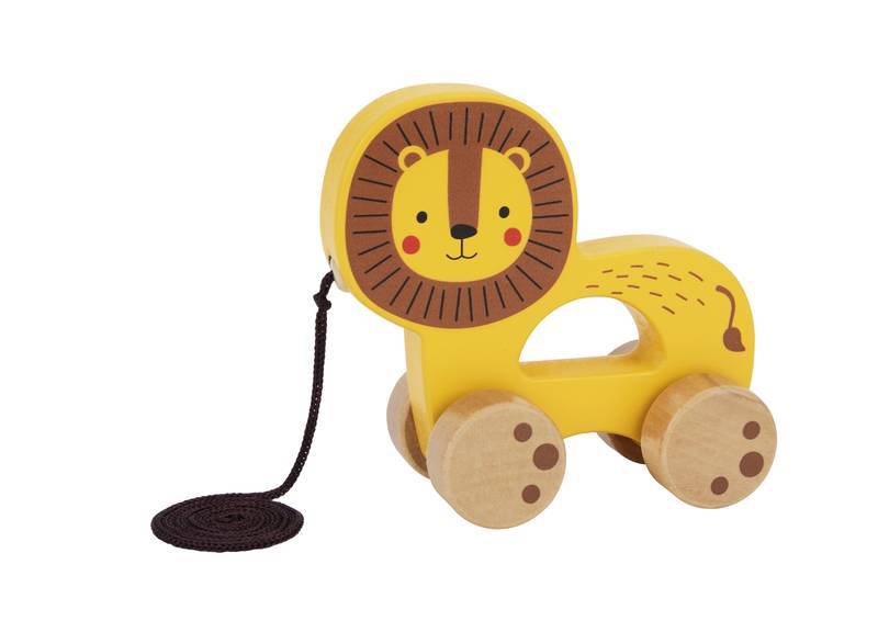 Leão de Puxar de Madeira - Tooky Toy