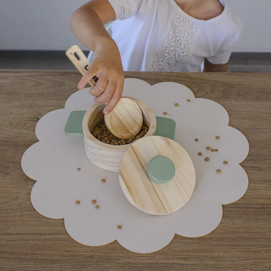 Minicozinha - Panela e Colher de Pau VERDE - Lume Brinquedos