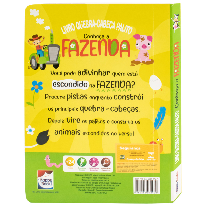 Livro Quebra-cabeça Palito: Conheça a Fazenda