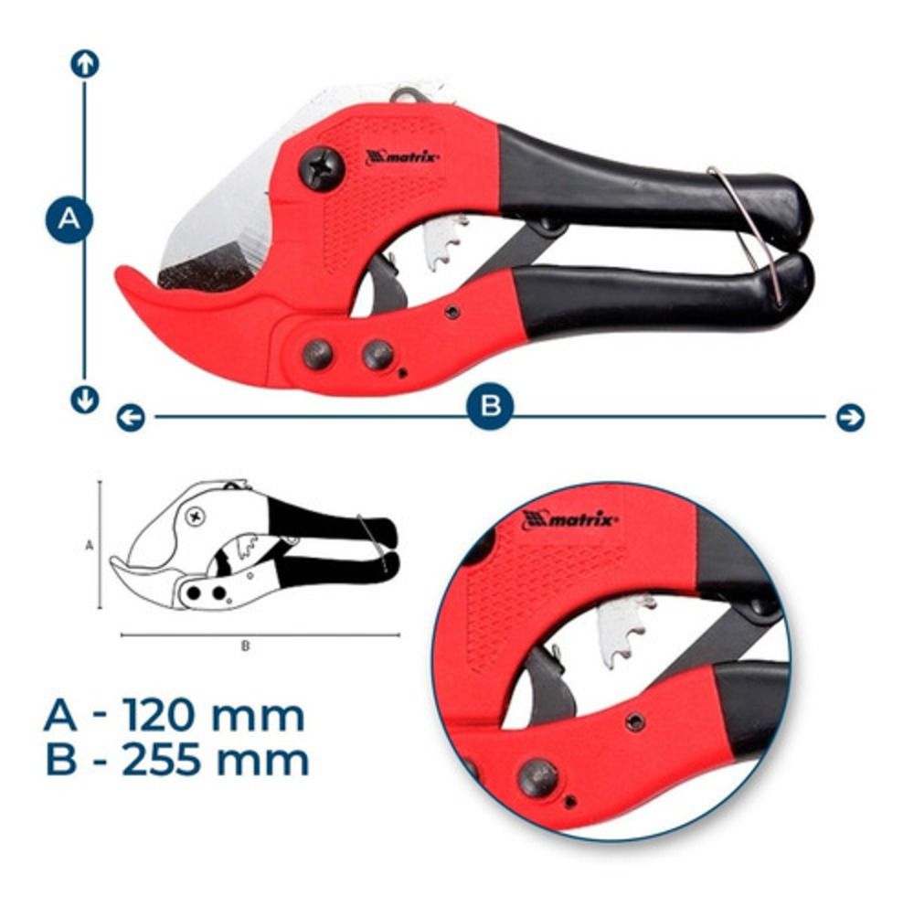 Cortador De Tubo De Plástico, Corte 1-5/8 (41 Mm), TRUPER