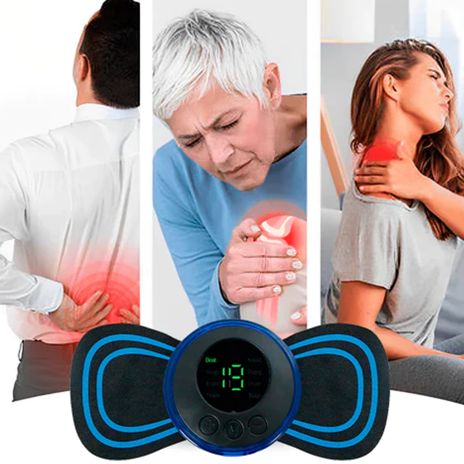 Mini Massageador Elétrico Portátil Aparelho Massageador Elétrico  Recarregável Portátil para Dor muscular