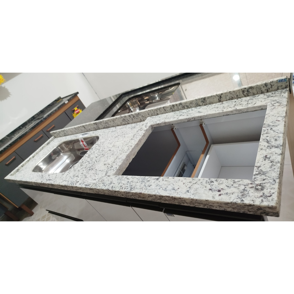 Pia de Cozinha Granito Para Cooktop 4 bocas 1,50x54 Marfim - ReformAqui ...