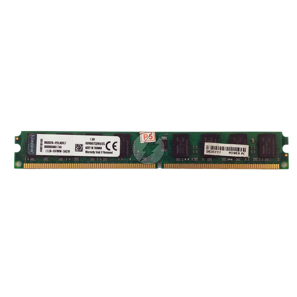 Memória RAM Kingston KVR800D2N5/2G Chip hynix: DDR2, 2GB, 800, UDIMM ...