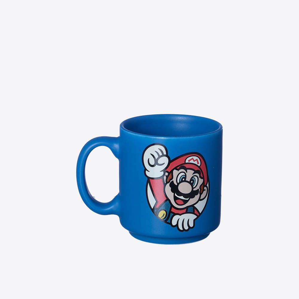 Caneca Mini Tina Lucky Block Super Mario em Cerâmica 100ml em