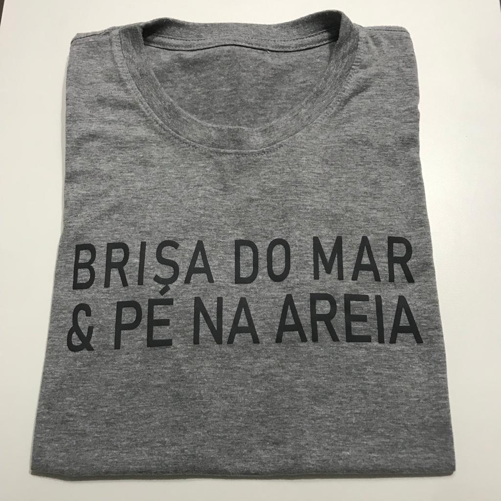 camisas camisetas frases de praia brisa do mar e pé na areia 100