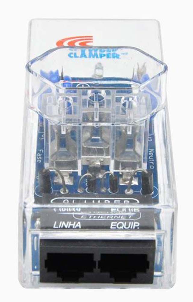 Clamper Pocket Energia+ethernet Rj45 Rede Dps Raios Surtos - A Instaladora