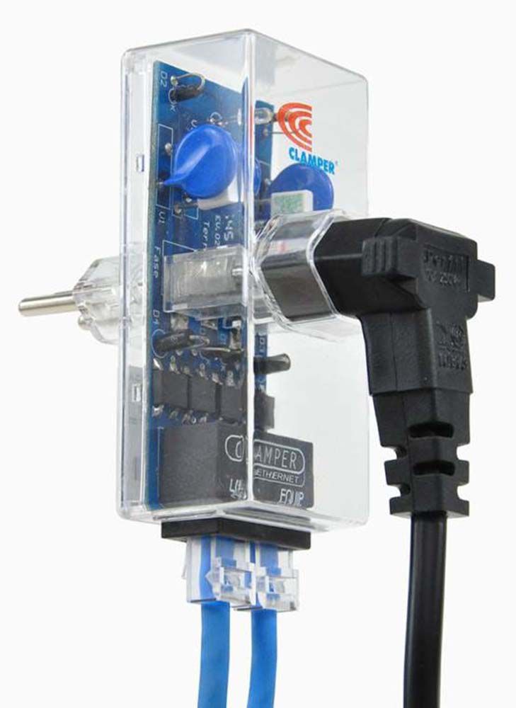 Clamper Pocket Energia+ethernet Rj45 Rede Dps Raios Surtos - A Instaladora