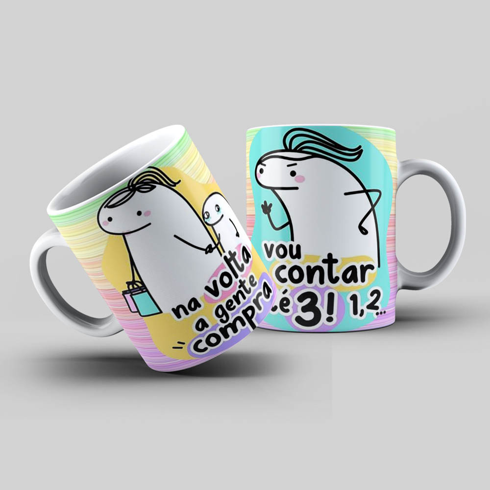 Caneca Flork Meme Meu Amor Por Você é Grande