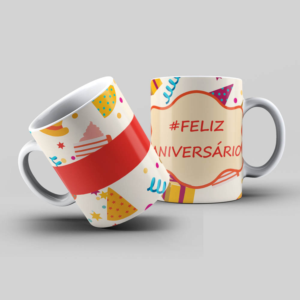 Caneca Meme Flork Feliz Aniversário - Parabéns para Tu