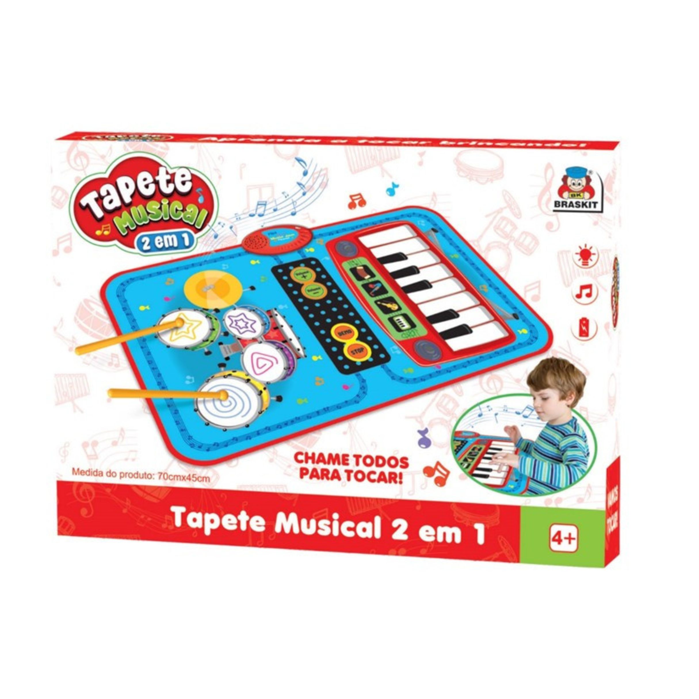 Tapete Musical 2 em 1 - BrasKit | Alternativa Brinquedos