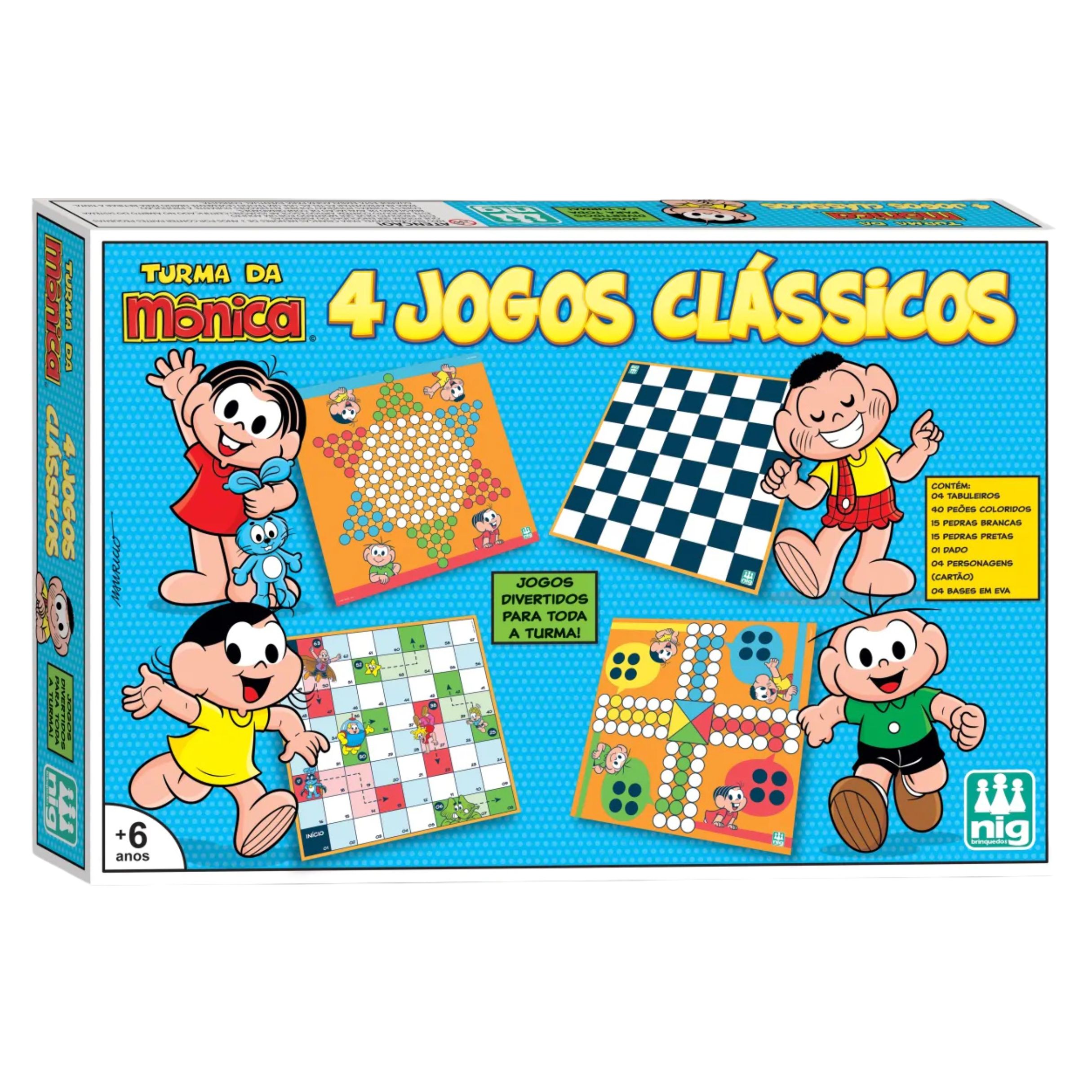 Jogo 4 Jogos Clássicos Turma da Mônica - Nig | Alternativa Brinquedos ...