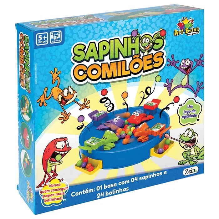 Jogo Sapinhos Comilões Sapo Papa Bolinhas 4 Jogadores - Art Brink ...