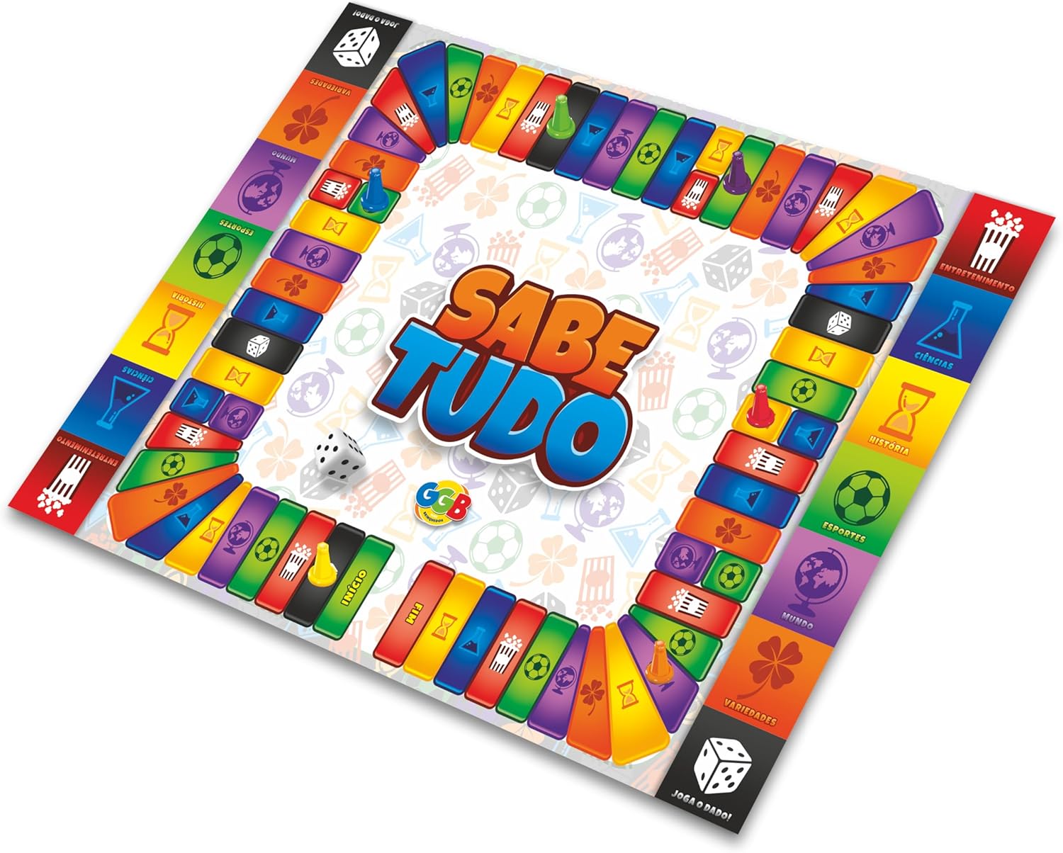 Jogo de Tabuleiro Sabe Tudo Perguntas e Respostas - GGB Brinquedos ...
