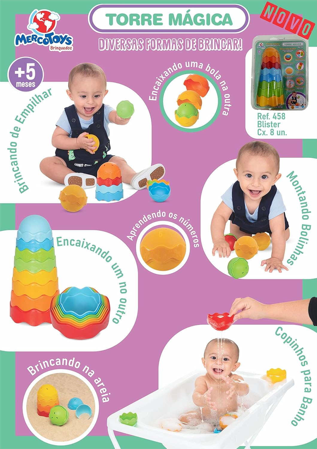 Torre Mágica Baby Brincando de Empilhar - Mercotoys - Alternativa ...