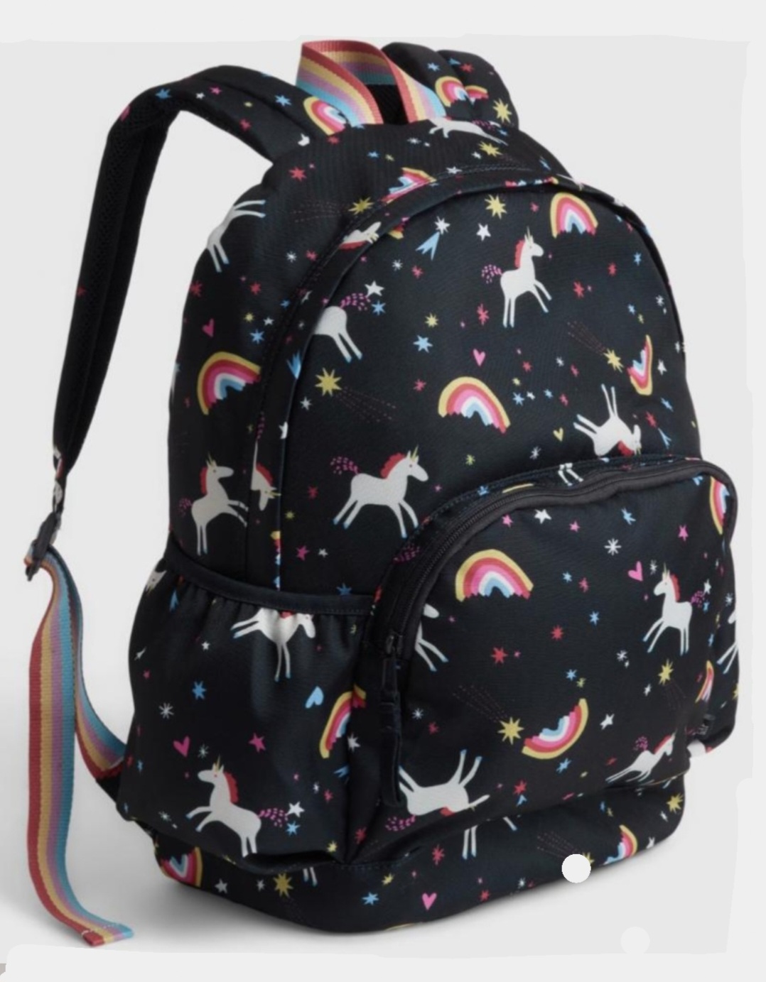 Mochila GAP grande preta com unicornio Joaninha Importados