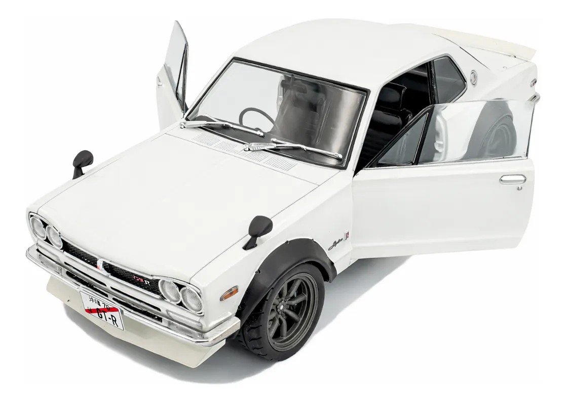 Miniatura Nissan Skyline C10 2000gt-r Hakosuka 1970 Branco 1:18