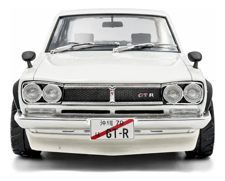 Miniatura Nissan Skyline C10 2000gt-r Hakosuka 1970 Branco 1:18