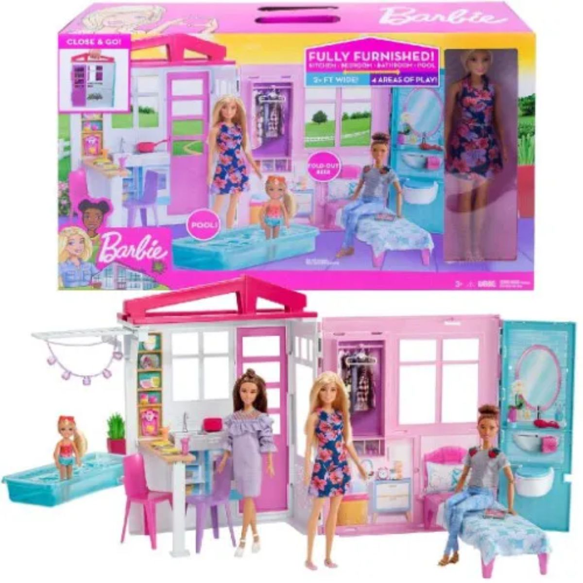 Brinquedo Mattel Barbie Casa Com Boneca FXG55