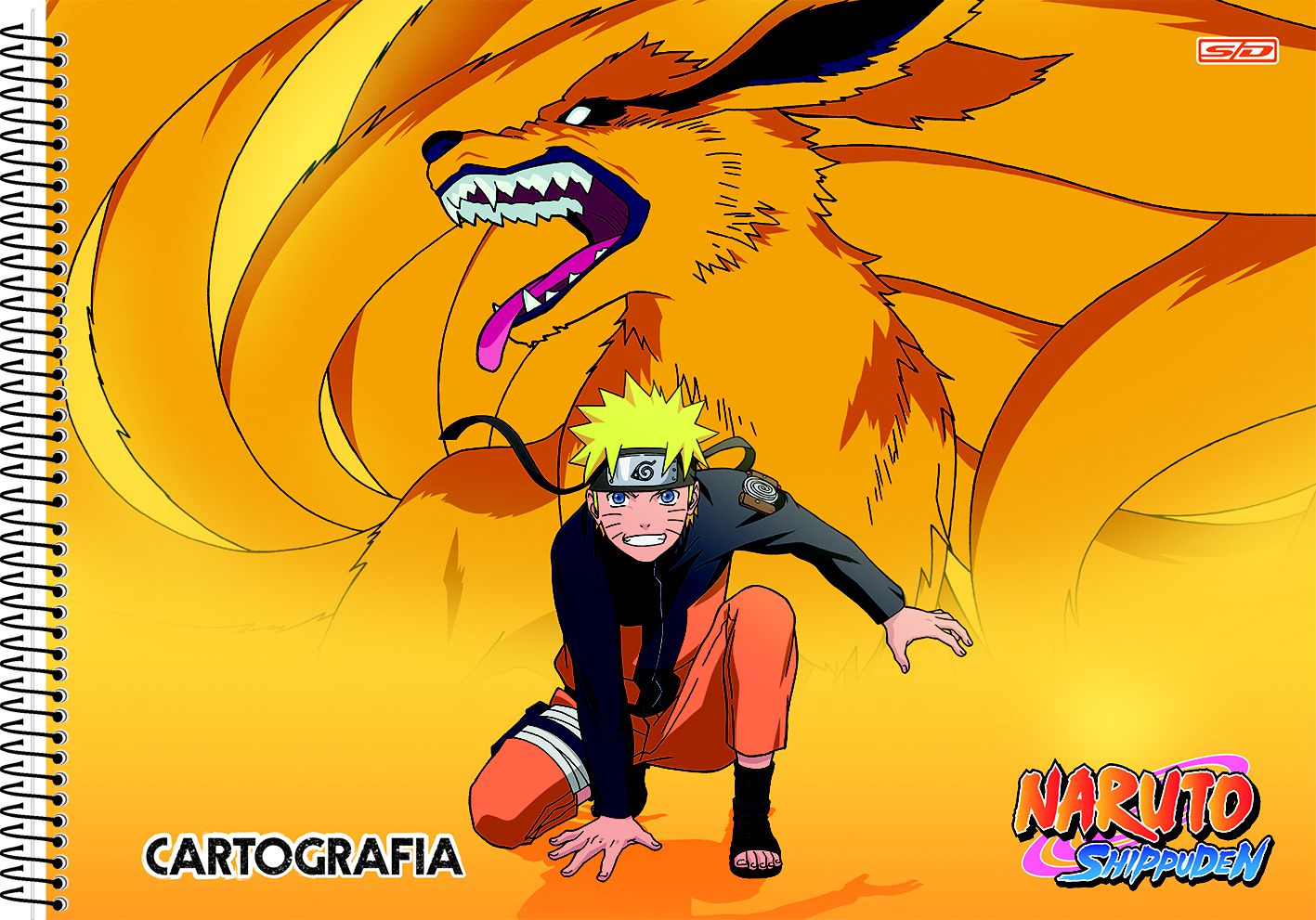 Caderno Cartografia e Desenho Capa Dura Espiral 60 Folhas Naruto - São  Domingos