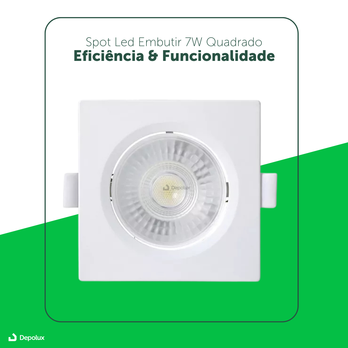 Spot de Led 7w Embutir Alltop Quadrado Par 20 Bivolt