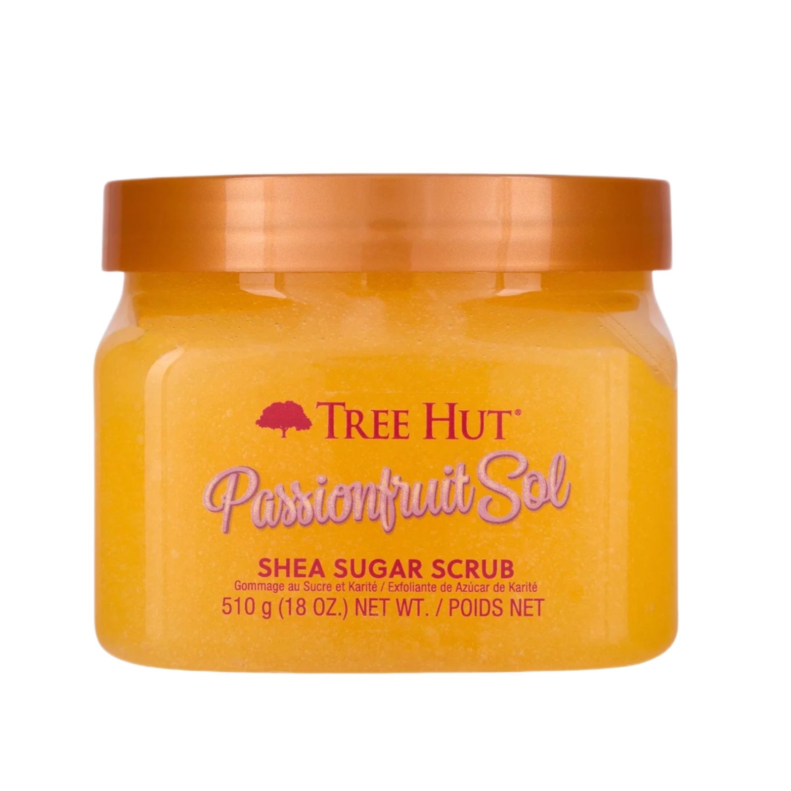 TREE HUT SHEA SUGAR SCRUB PASSIONFRUIT SOL PINK GLOSS IMPORTADOS