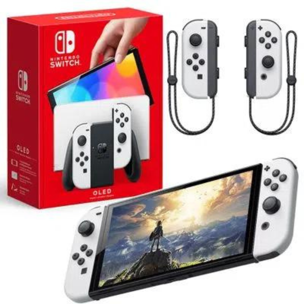 Nintendo Switch OLED White (Novo Modelo) + Acessórios + 1 Jogo