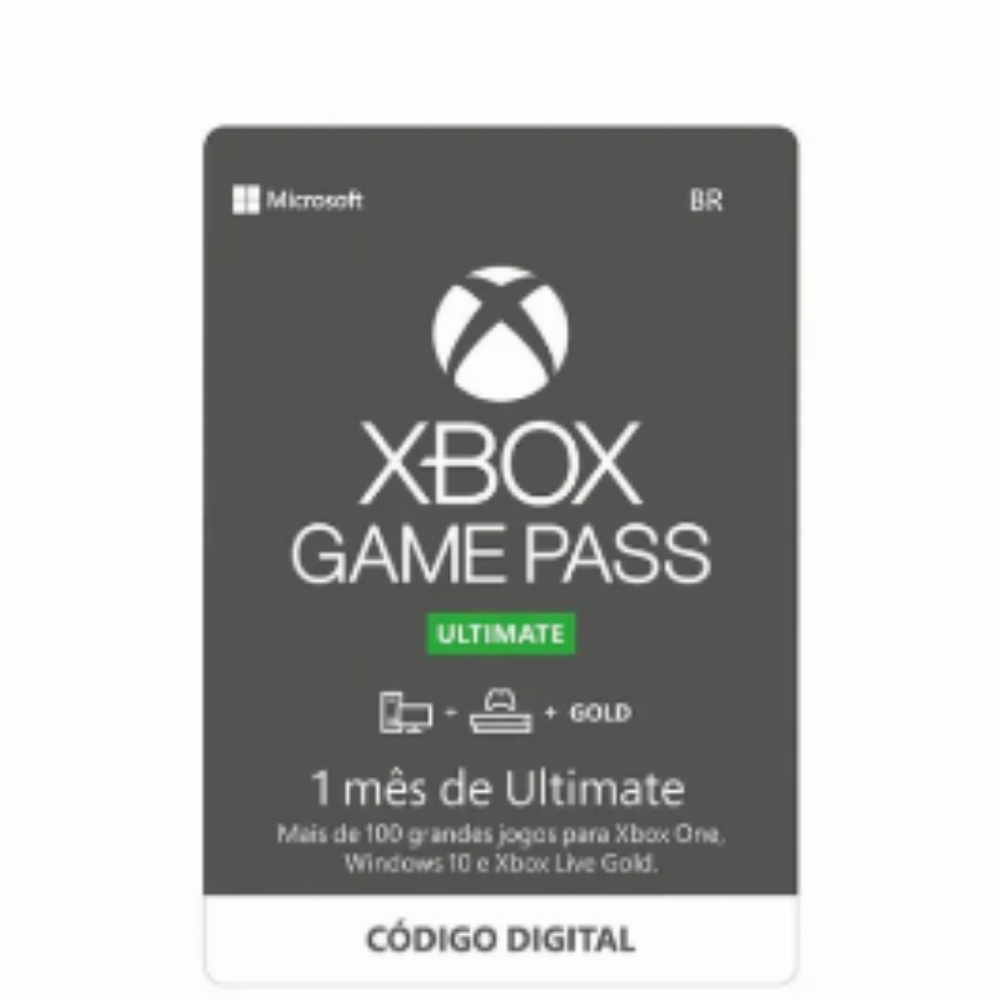 Gift Card Xbox Game Pass Ultimate 1 Mês Cód 25 Dígitos - Gift