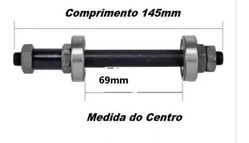 Eixo Traseiro Bike Furado Rolamento Bicicleta Cubo Alum Nio Jpx Bike Distribuidora Ltda