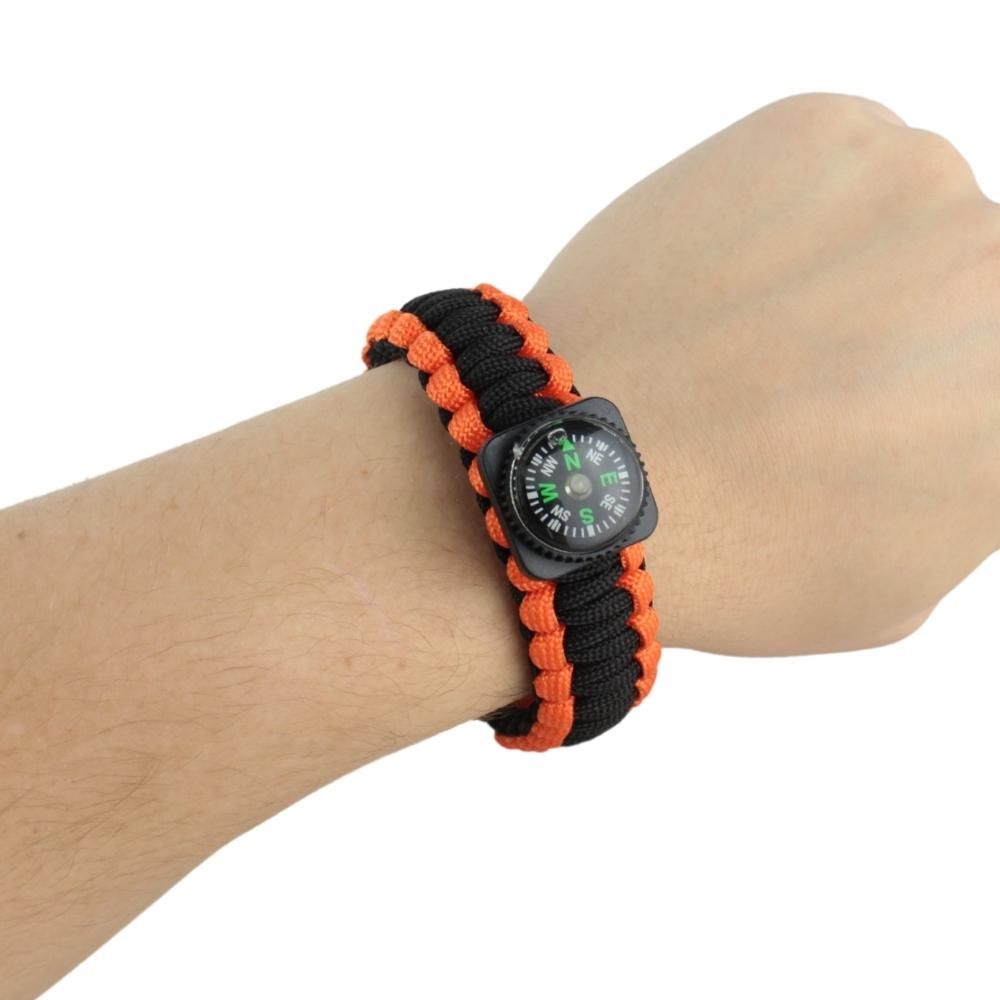 Kit 02 Pulseira Paracord C01 Laranja e Preto - Albatroz - Dispropil ...