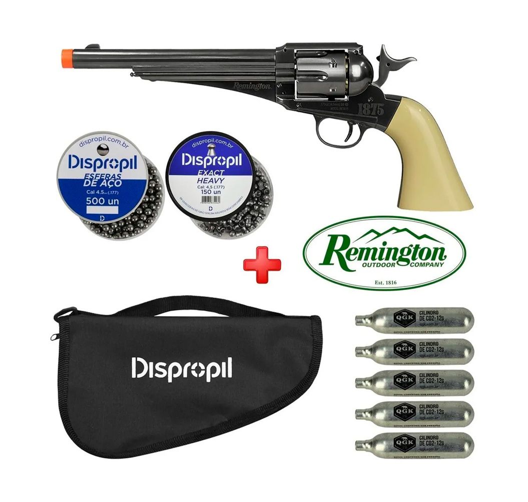 Revólver de CO2 Remington 1875 cal 4,5