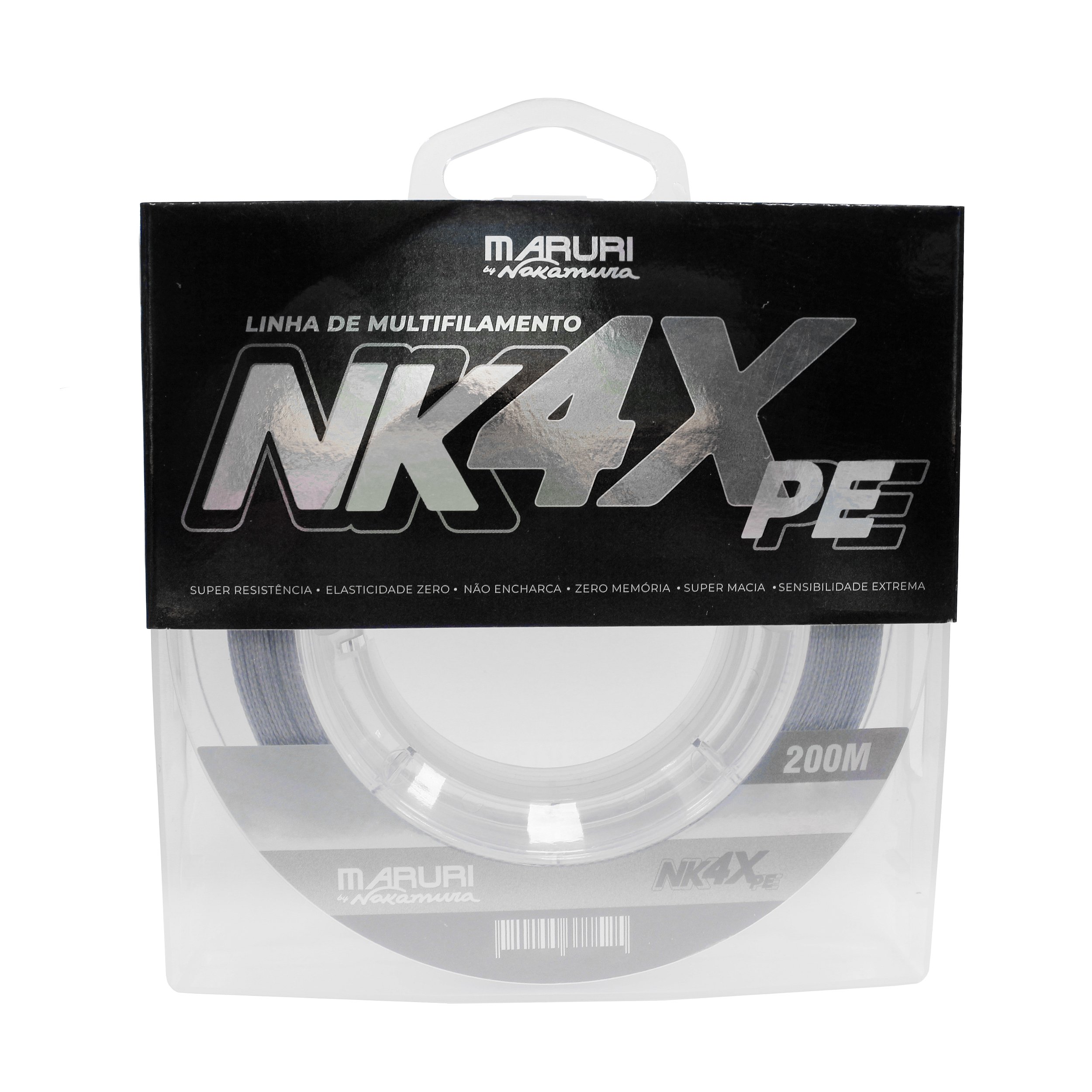 Linha de Pesca Multifilamento NK 4x 200m Cinza - Maruri