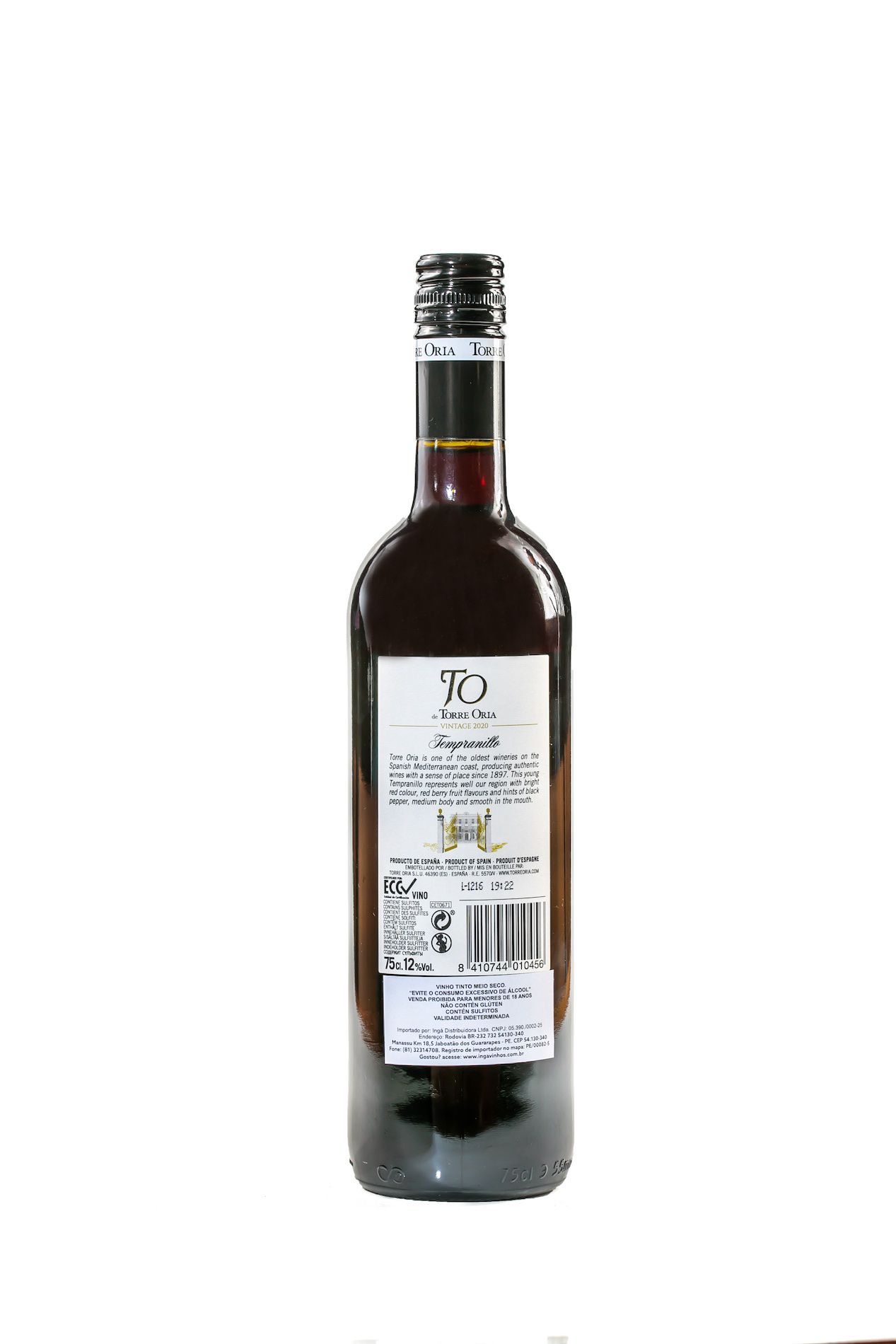 Vinho Torre Oria Tempranillo 750mL | Adega Farret - Adega Farret